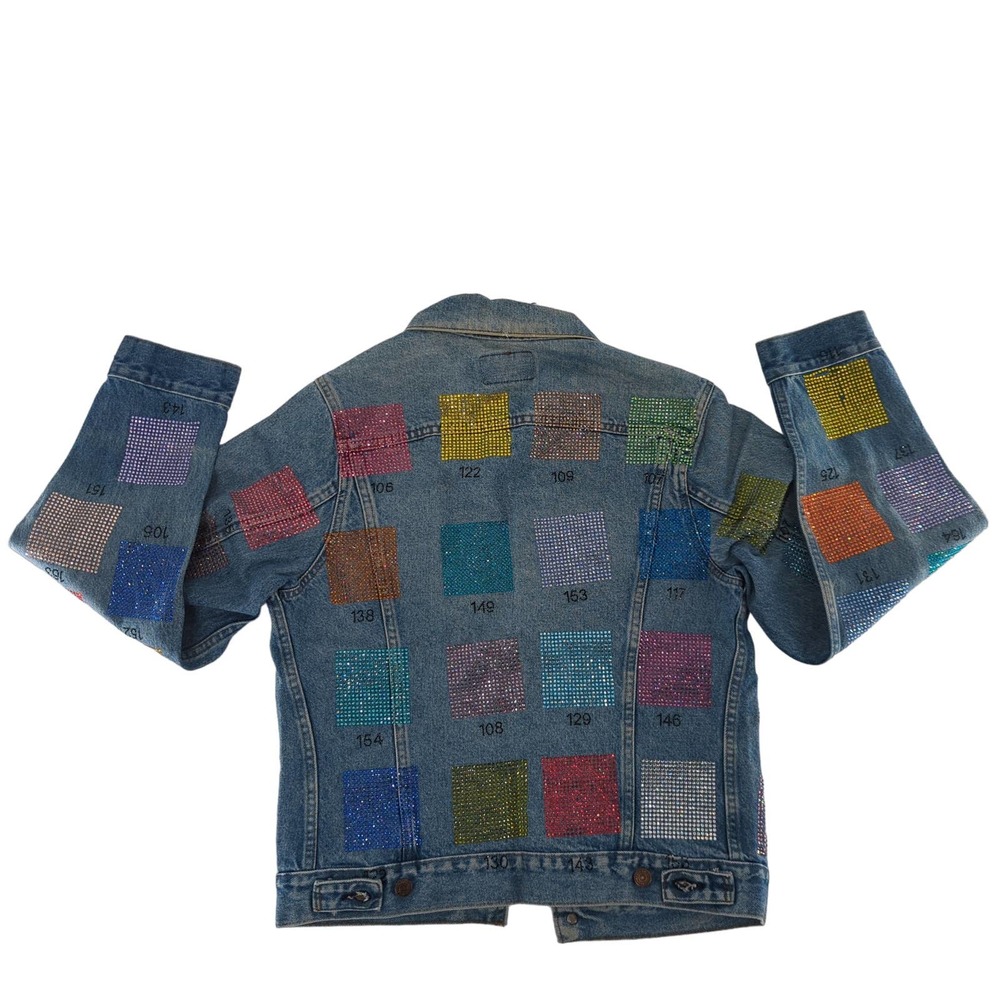 Collina Strada Multicolor Patchwork Denim Jacket - image 4